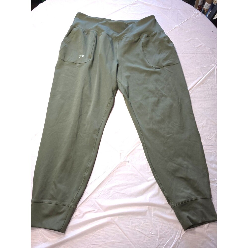 NWT Under Armour Motion Ankle Joggers High Rise Olive Green 1XL